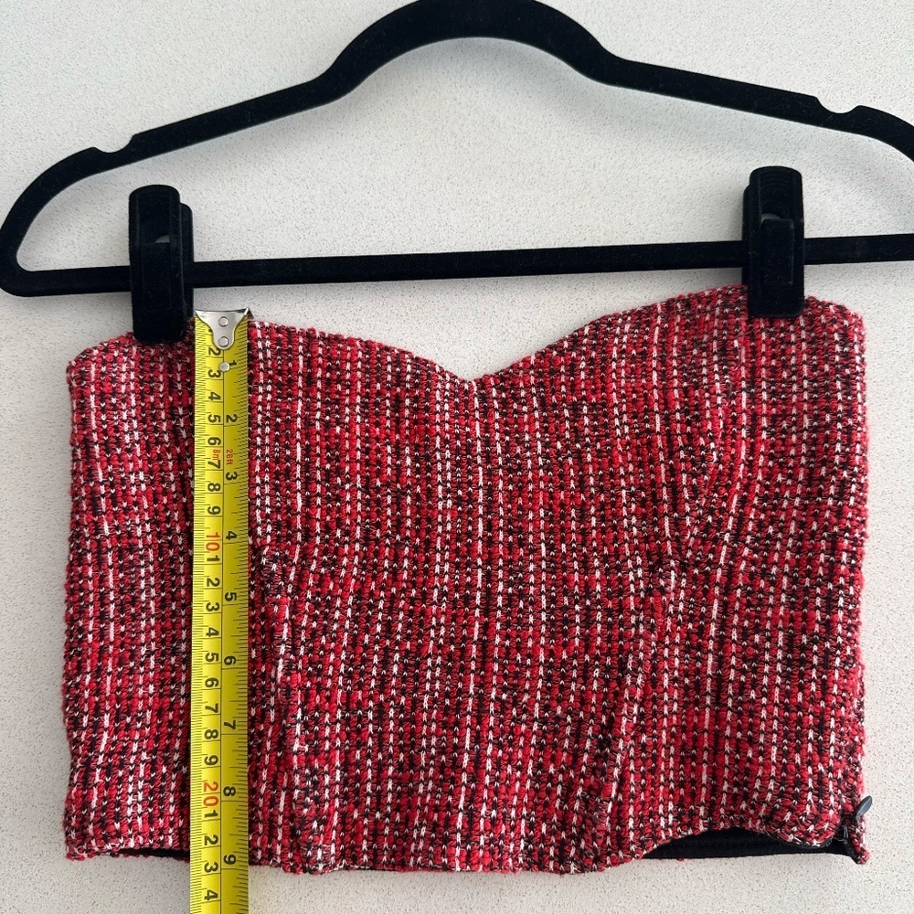 Textured Tweed Strapless Corset Top + Matching Pants Set (Size S) Matching Set - Picture 11 of 16